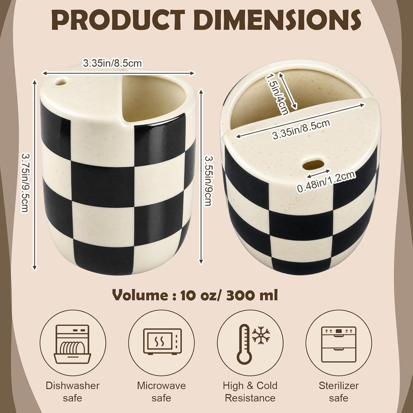 Ceramic Mug with Sip Hole 10 oz Novelty Food Pattern Ceramic Coffee Mug Hand Painted Travel Mugs Heat Resistant Non Slip Built in One Lid Handcraft Mugs for Coffee Lovers Appreciation Gift