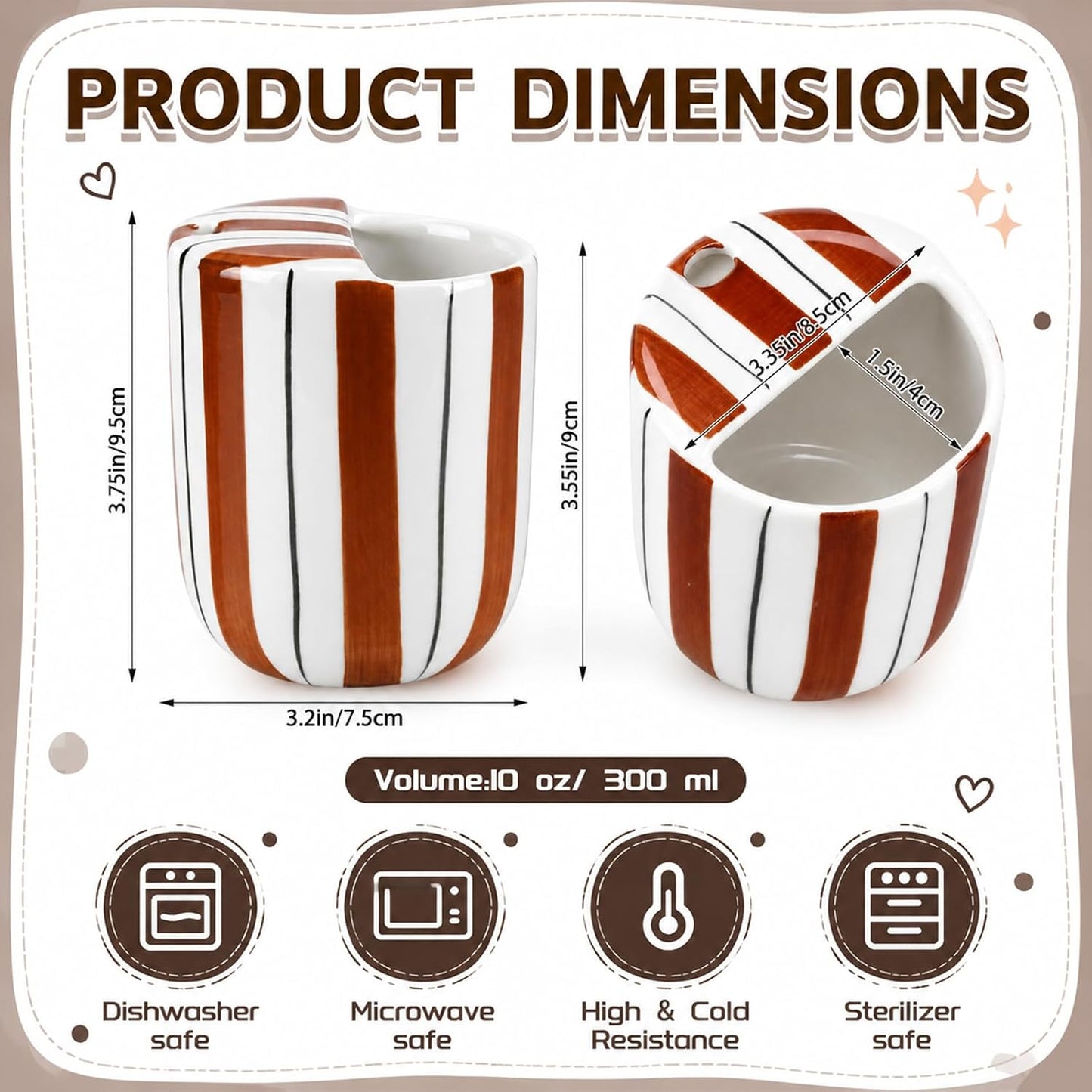 Ceramic Mug with Sip Hole 10 oz Novelty Food Pattern Ceramic Coffee Mug Hand Painted Travel Mugs Heat Resistant Non Slip Built in One Lid Handcraft Mugs for Coffee Lovers Appreciation Gift
