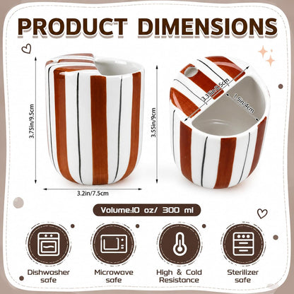 Ceramic Mug with Sip Hole 10 oz Novelty Food Pattern Ceramic Coffee Mug Hand Painted Travel Mugs Heat Resistant Non Slip Built in One Lid Handcraft Mugs for Coffee Lovers Appreciation Gift