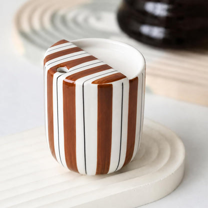 Ceramic Mug with Sip Hole 10 oz Novelty Food Pattern Ceramic Coffee Mug Hand Painted Travel Mugs Heat Resistant Non Slip Built in One Lid Handcraft Mugs for Coffee Lovers Appreciation Gift