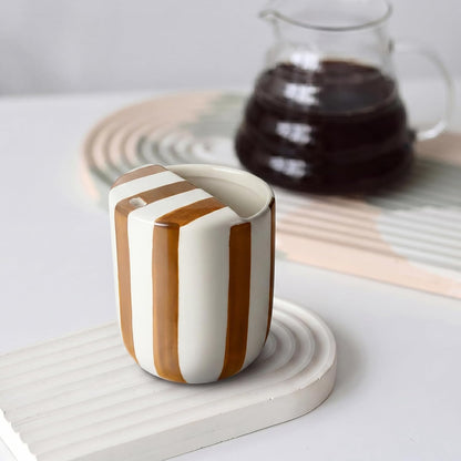 Ceramic Mug with Sip Hole 10 oz Novelty Food Pattern Ceramic Coffee Mug Hand Painted Travel Mugs Heat Resistant Non Slip Built in One Lid Handcraft Mugs for Coffee Lovers Appreciation Gift