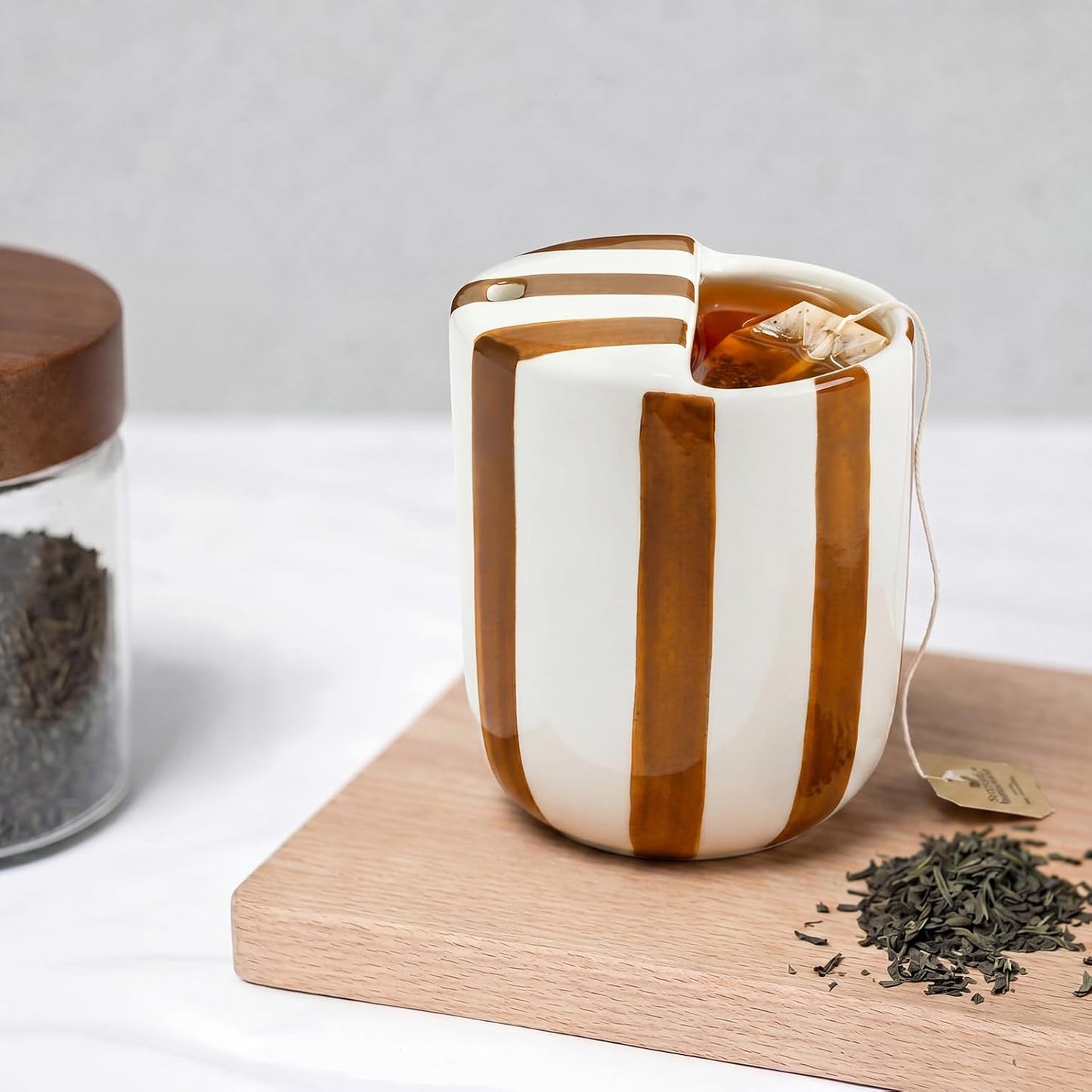 Ceramic Mug with Sip Hole 10 oz Novelty Food Pattern Ceramic Coffee Mug Hand Painted Travel Mugs Heat Resistant Non Slip Built in One Lid Handcraft Mugs for Coffee Lovers Appreciation Gift