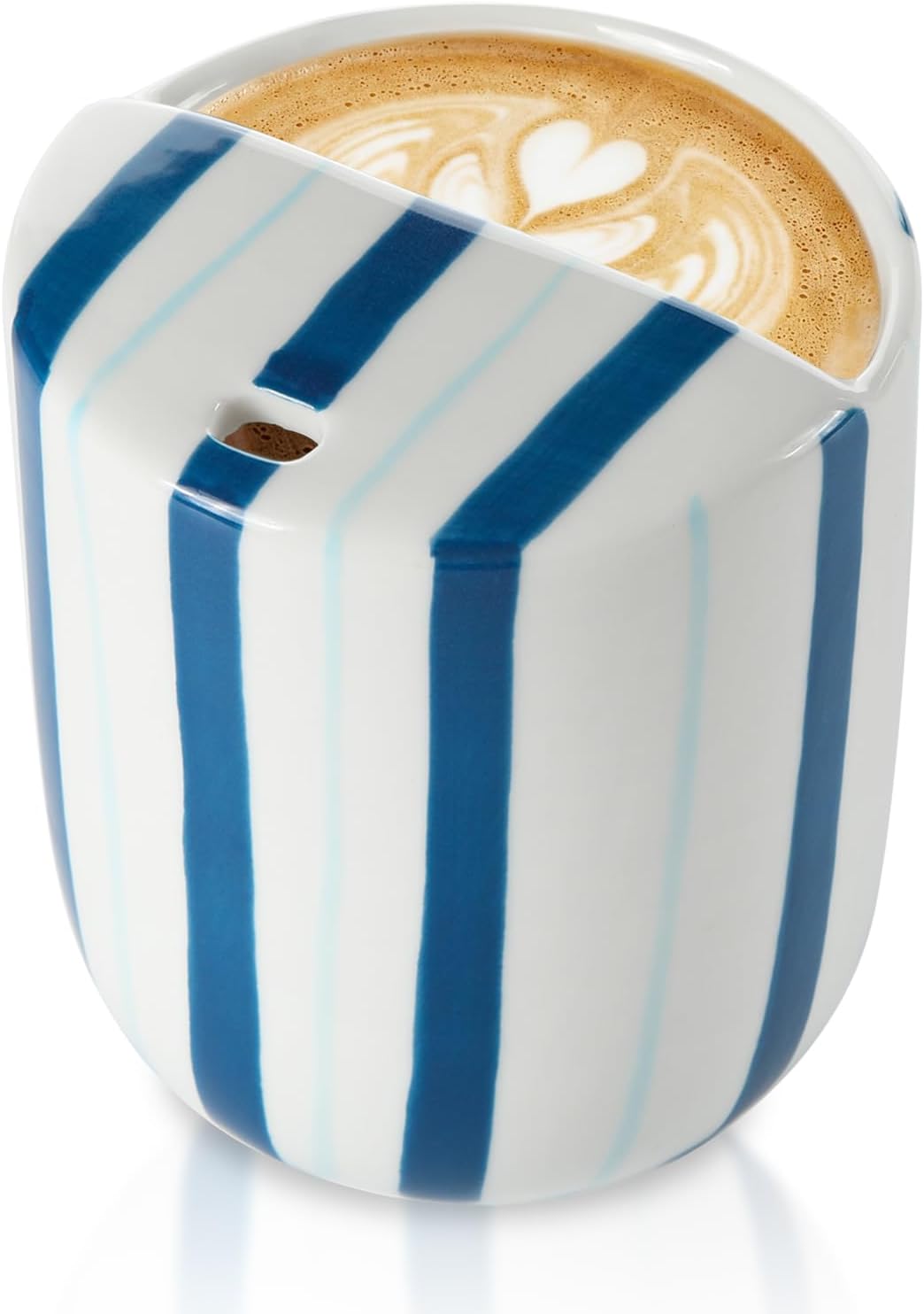 Ceramic Mug with Sip Hole 10 oz Novelty Food Pattern Ceramic Coffee Mug Hand Painted Travel Mugs Heat Resistant Non Slip Built in One Lid Handcraft Mugs for Coffee Lovers Appreciation Gift