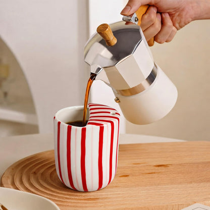 Ceramic Mug with Sip Hole 10 oz Novelty Food Pattern Ceramic Coffee Mug Hand Painted Travel Mugs Heat Resistant Non Slip Built in One Lid Handcraft Mugs for Coffee Lovers Appreciation Gift
