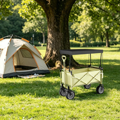 Folding Wagon Canopy Cover, Sun Shade Awning for Push Cart Stroller