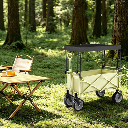 Folding Wagon Canopy Cover, Sun Shade Awning for Push Cart Stroller
