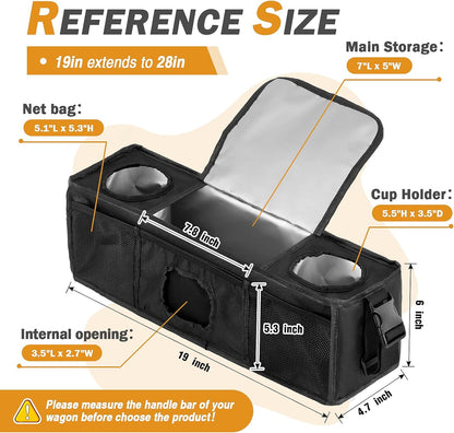 Parent Console Stroller Organizer for 4 Seaters