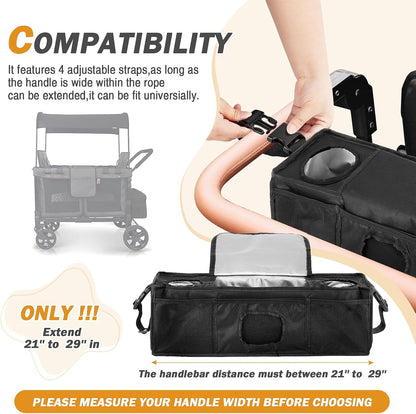 Parent Console Stroller Organizer for 4 Seaters