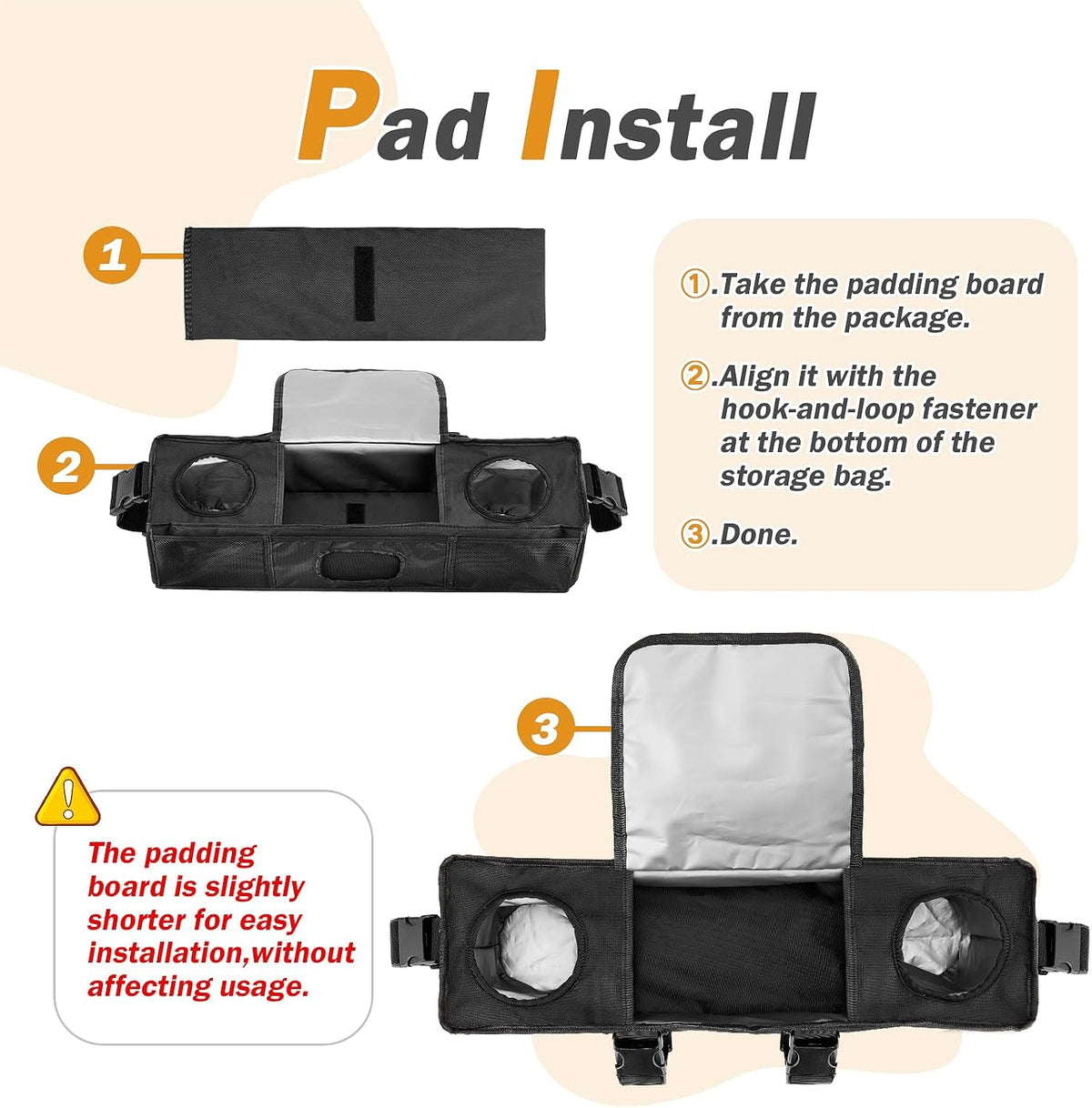 Parent Console Stroller Organizer for 4 Seaters