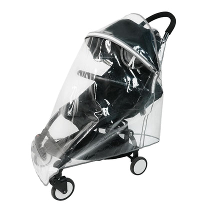Thicking EVA RainCover for Compact Foldable Stroller,Only Fit BBZYOYO Perfectly,Weather Shield with Waterproof Zipper Opening,Reflective Safety Edging & Full Coverage Design,Ideal for Urban Travel.