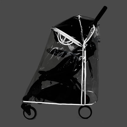 Thicking EVA RainCover for Compact Foldable Stroller,Only Fit BBZYOYO Perfectly,Weather Shield with Waterproof Zipper Opening,Reflective Safety Edging & Full Coverage Design,Ideal for Urban Travel.