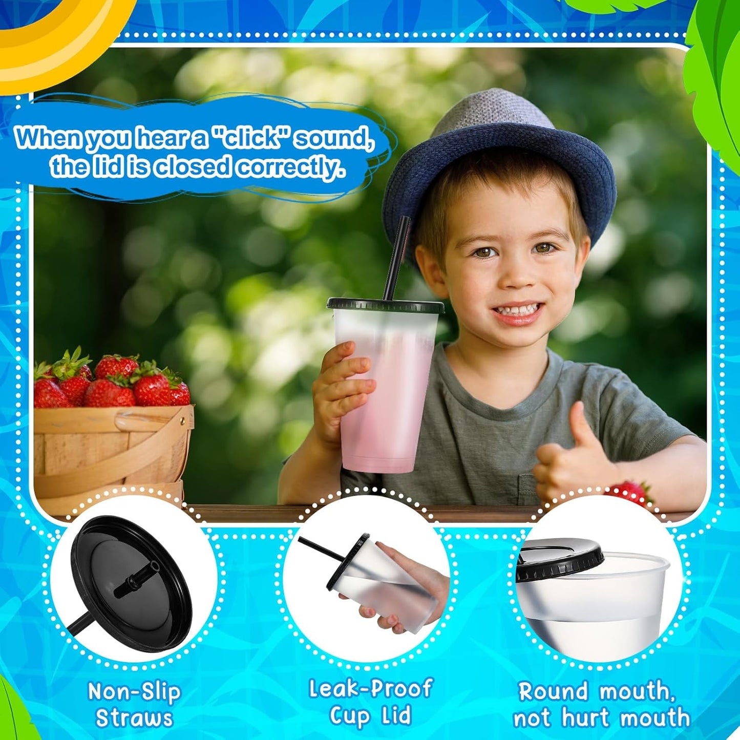 12 Pcs Plastic Tumbler with Lids and Straws Reusable Plastic Tumblers Bulk Mug Tumbler with Straw and Lid Tumbler Ice Cold Drinking Cup for Water Smoothie Birthday Party (White,24oz)