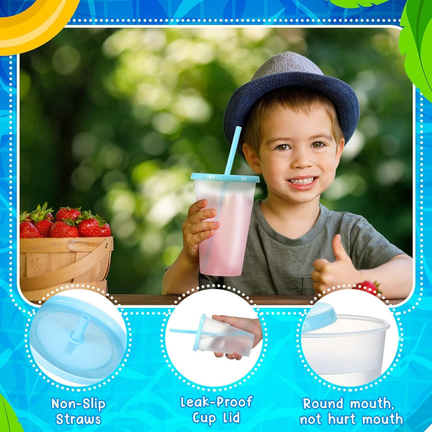 12 Pcs Plastic Tumbler with Lids and Straws Reusable Plastic Tumblers Bulk Mug Tumbler with Straw and Lid Tumbler Ice Cold Drinking Cup for Water Smoothie Birthday Party (White,24oz)