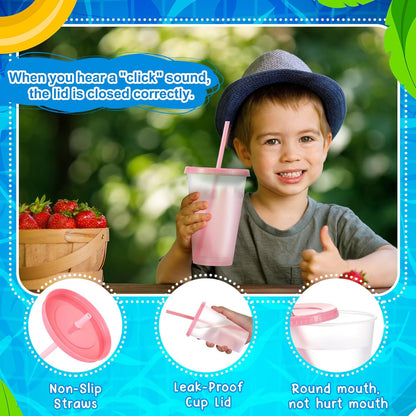 12 Pcs Plastic Tumbler with Lids and Straws Reusable Plastic Tumblers Bulk Mug Tumbler with Straw and Lid Tumbler Ice Cold Drinking Cup for Water Smoothie Birthday Party (White,24oz)