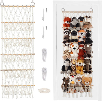 Stuffed Animal Net or Hammock Corner Wall Hanging for Storage with 5 Layer
