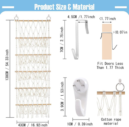 Stuffed Animal Net or Hammock Corner Wall Hanging for Storage with 5 Layer