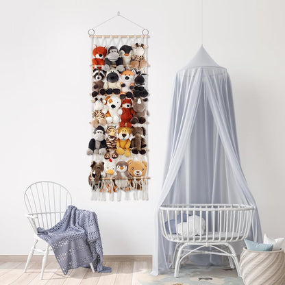 Stuffed Animal Net or Hammock Corner Wall Hanging for Storage with 5 Layer