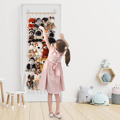 Stuffed Animal Net or Hammock Corner Wall Hanging for Storage with 5 Layer