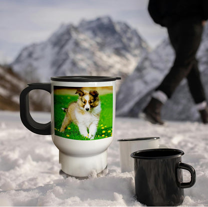 tm_667_1 Sheltie Puppy Travel Mug, 14-Ounce