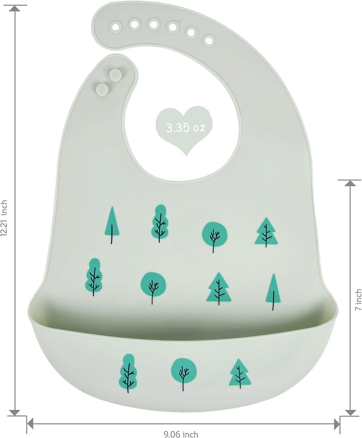 2 Pack Silicone Baby Bibs Adjustable Fit Waterproof Bib With Leak Proof Food Pouch Catcher for Eating Boys Girls