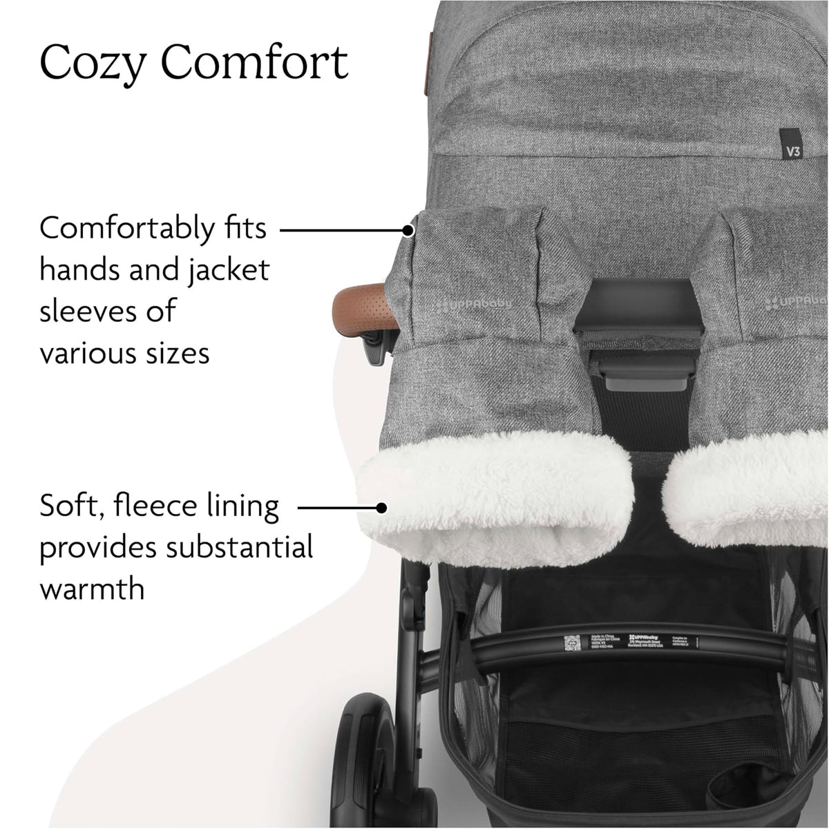 CozyHandmuff - Easily Attaches to Stroller - Ultra-Plush - Declan