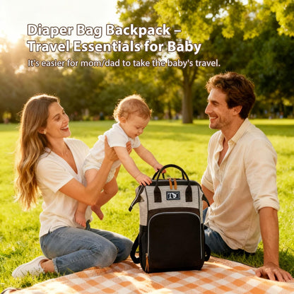 Diaper Bag Backpack for Women - Multifunction Travel Essentials Baby Diaper Bag with Changing Pad, Large Backpack Baby Girl Boy, Insulated Bottle Holders & Stroller Straps (Red+Blue)