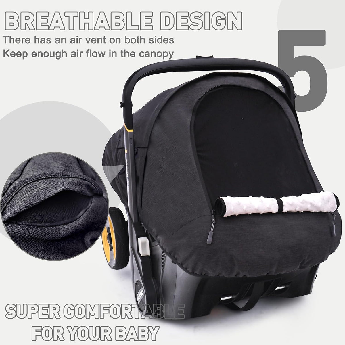 Waterproof Baby Car Seat Cover Compatible with Doona Car Seat and Stroller
