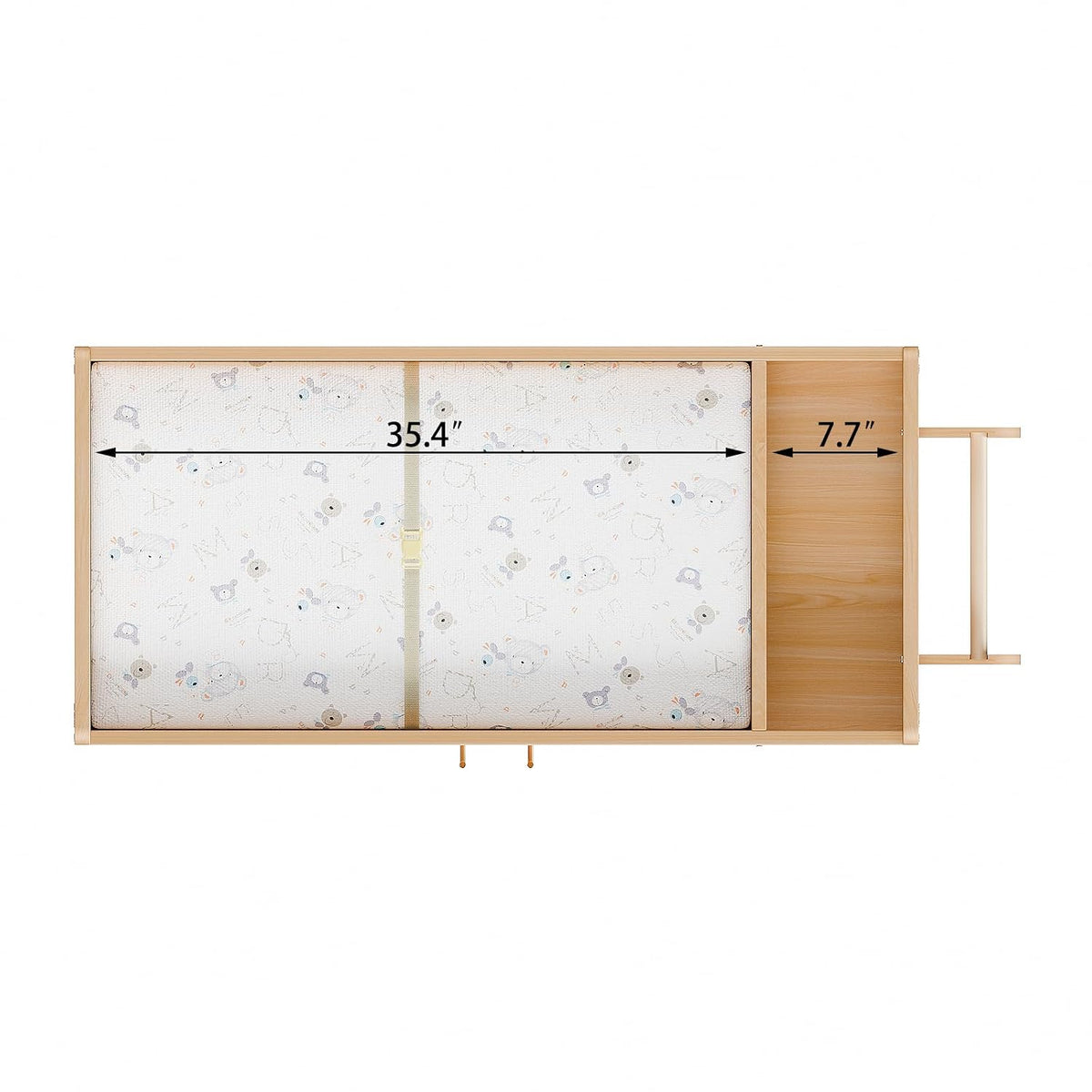 Daycare Changing Table with Storage & Machine-Washable Changing Pad