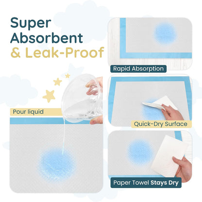 . Disposable Changing Pads for Baby | 110 Pack | 13" x 18"