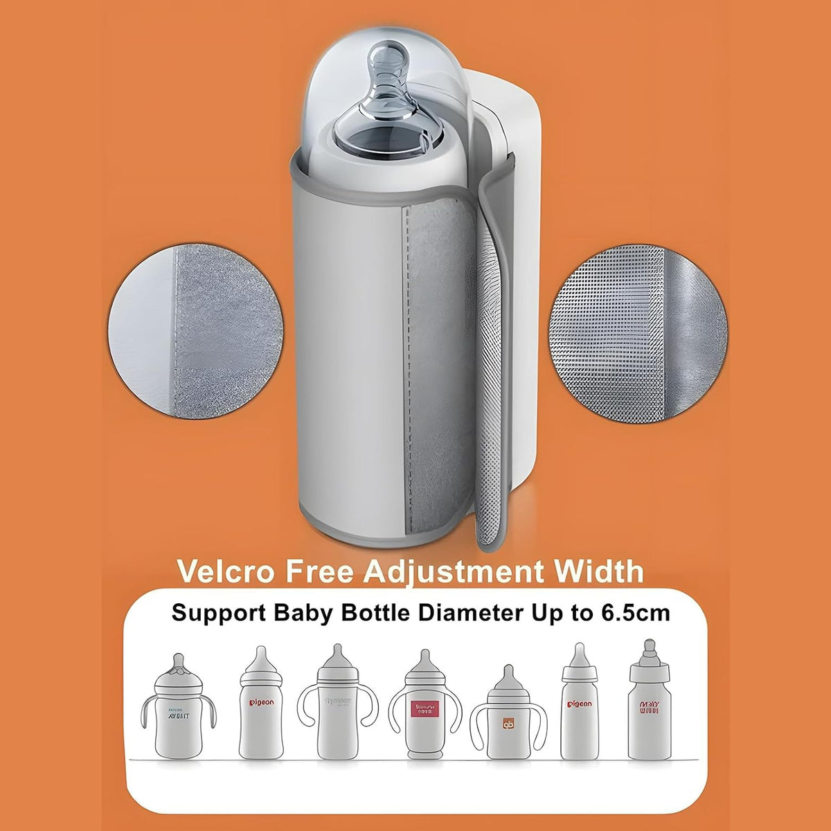 Portable Bottle Warmer for Travel, Fast Heating - Travel Bottle Warmer with Battery-Powered Temperature Display.