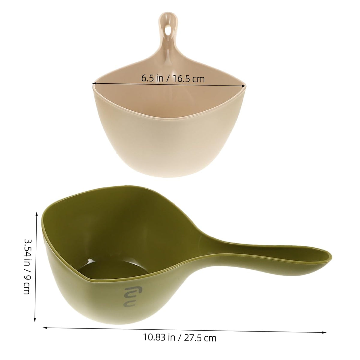 3pcs Plastic Bath Rinse Cup Set Long Handle Thickened Shower Water Scoop for Children and Babies Convenient Bathing Utensils for Home and Kitchen