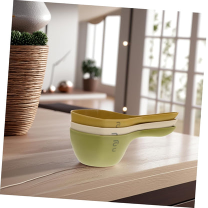 3pcs Plastic Bath Rinse Cup Set Long Handle Thickened Shower Water Scoop for Children and Babies Convenient Bathing Utensils for Home and Kitchen
