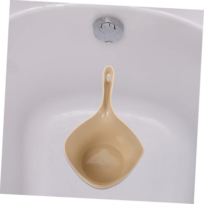 3pcs Plastic Bath Rinse Cup Set Long Handle Thickened Shower Water Scoop for Children and Babies Convenient Bathing Utensils for Home and Kitchen