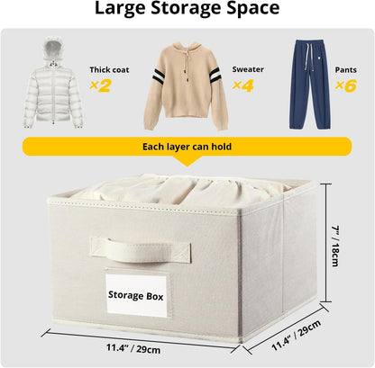 2 Pack 6 Shelves Hanging Closet Organizer with 2 Drawer, Hanging Storage with 4 Side Pockets for Clothes Shoes, 43.5"x12"x12"(Gray)