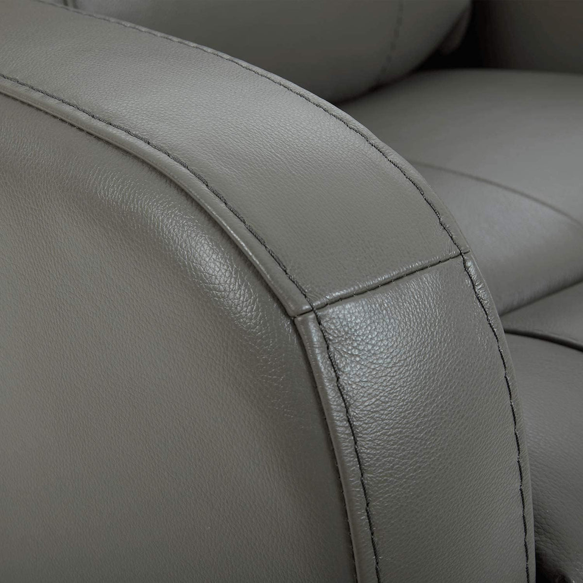 Genuine Leather Power Recliner Chair for Adults, Swivel Glider, Brown