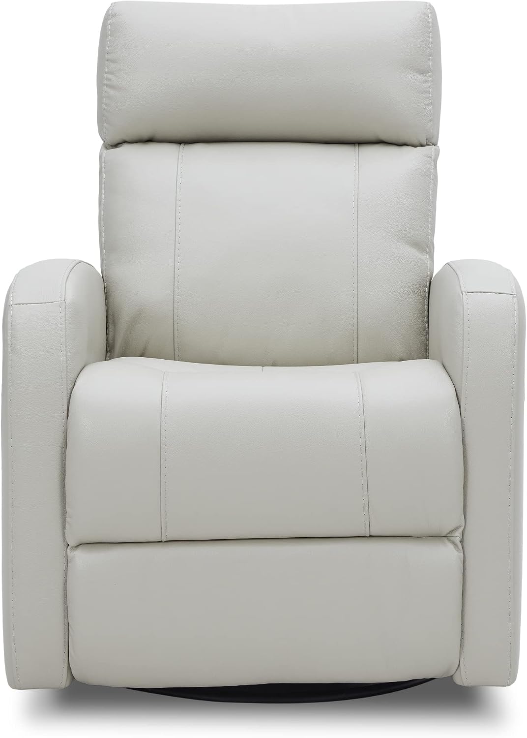 Genuine Leather Power Recliner Chair for Adults, Swivel Glider, Brown