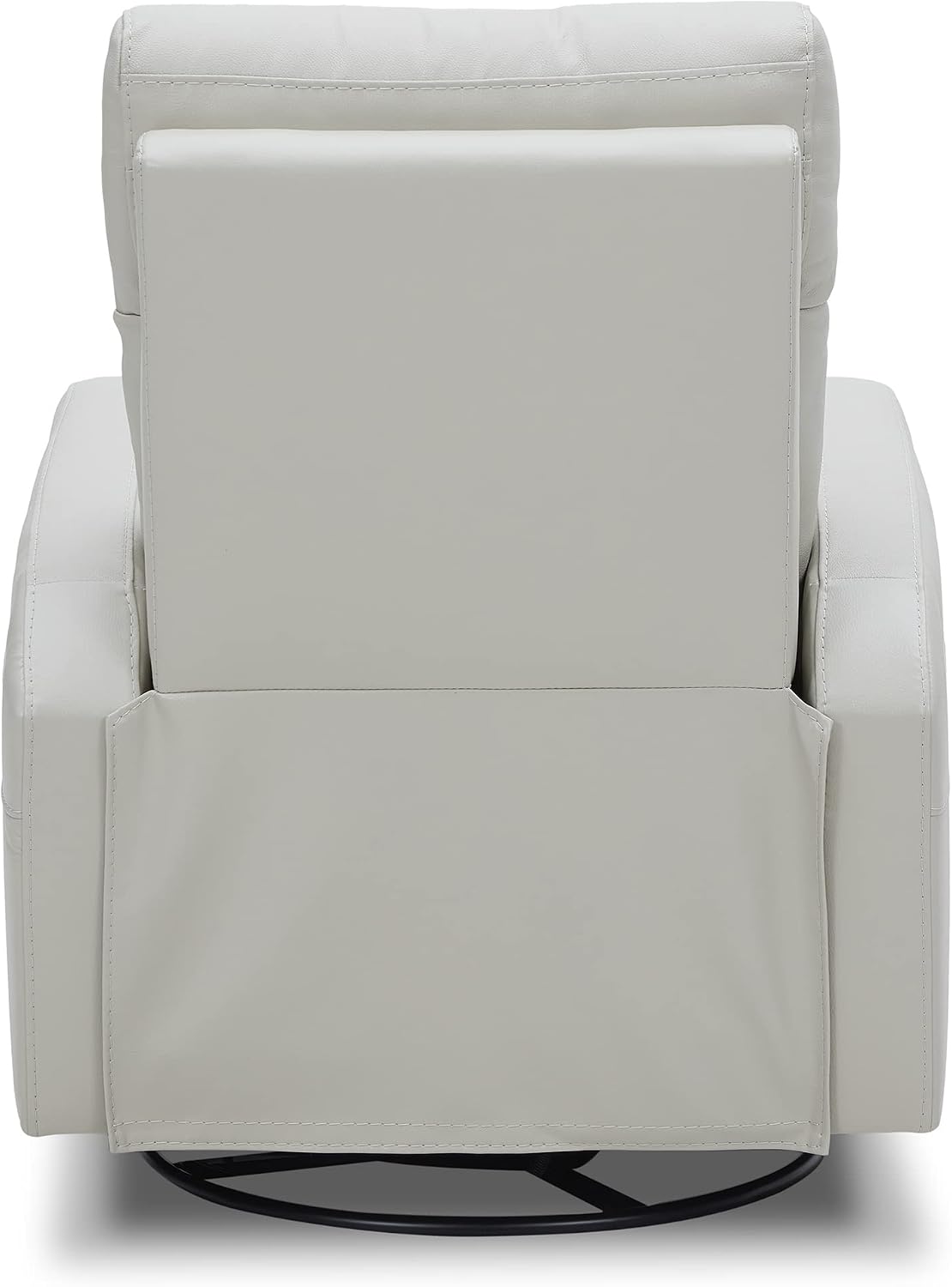 Genuine Leather Power Recliner Chair for Adults, Swivel Glider, Brown
