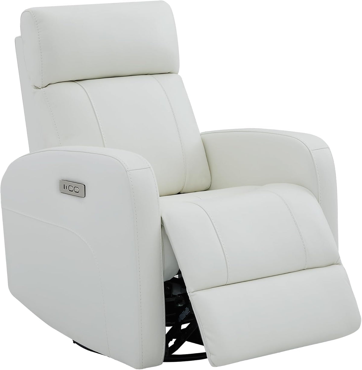 Genuine Leather Power Recliner Chair for Adults, Swivel Glider, Brown