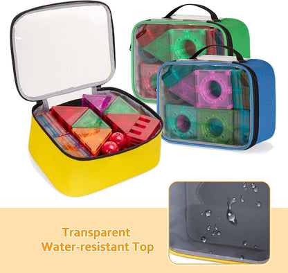 4 Pack Toy Storage Organizer Bag for Magnetic Building Tiles