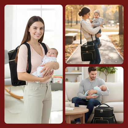 Breast Pump Bag Spectra S1 S2–Insulated Spectra Pump Bag, Breastmilk Cooler Bag with Ice Pack–Leak-Proof Double Layer Breast Pump Travel Bag (Black)
