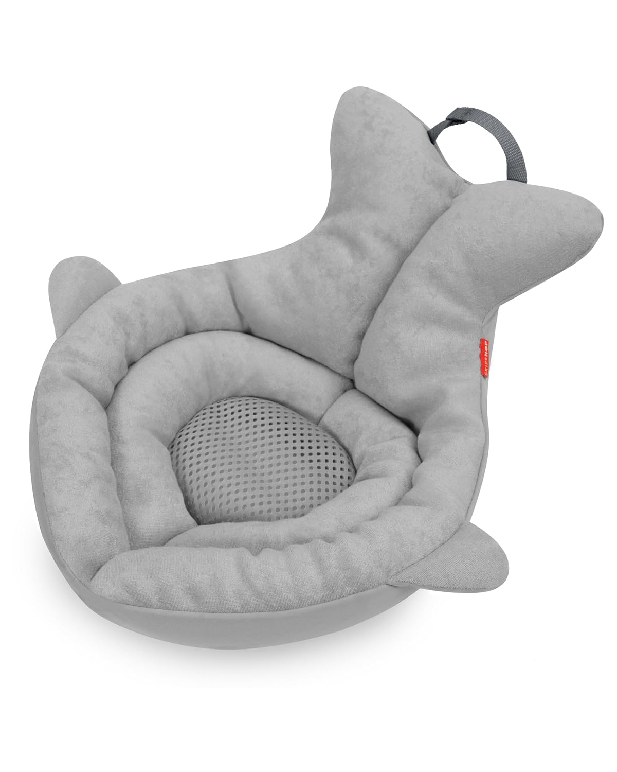 Soft Sink Baby Bath Tub and Rinse Cup Bundle, Moby Grey Whale Tub with Blue Waterfall Rinser