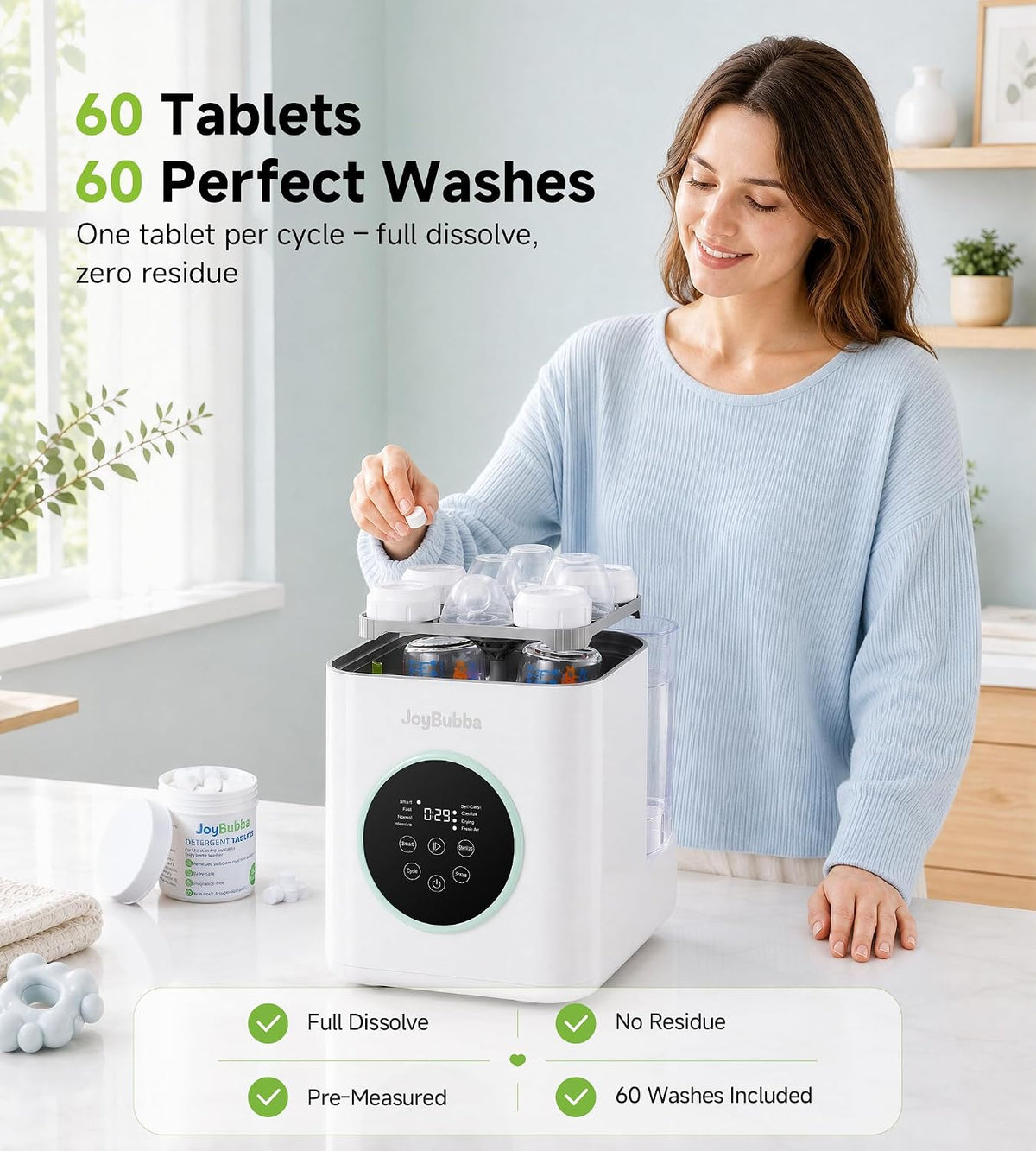 Bottle Washer, Steamer & Dryer 19-Min All-in-One Baby