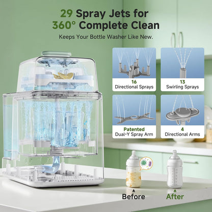 Bottle Washer, Steamer & Dryer 19-Min All-in-One Baby