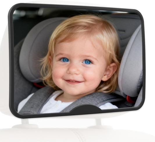 Baby Car Mirror, Safety Car Seat Mirror for Rear Facing Infant Black