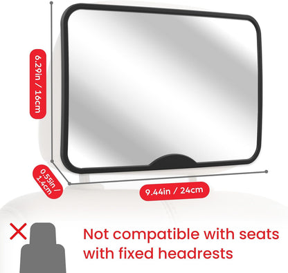 Baby Car Mirror, Safety Car Seat Mirror for Rear Facing Infant Black