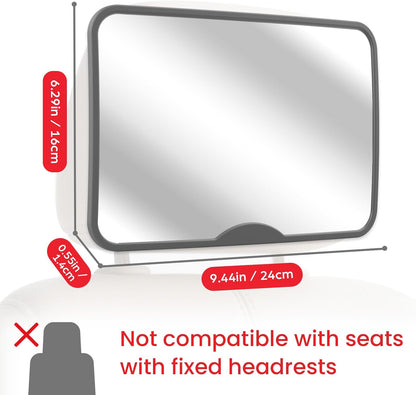 Baby Car Mirror, Safety Car Seat Mirror for Rear Facing Infant Black