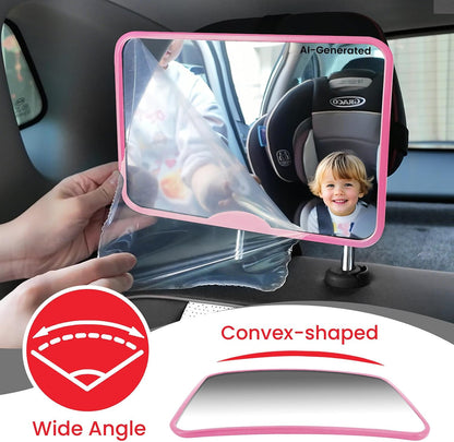 Baby Car Mirror, Safety Car Seat Mirror for Rear Facing Infant Black
