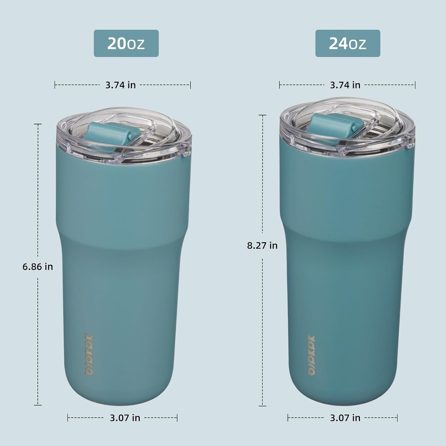 24 oz Coffee Tumbler, Insulated Stainless Steel Travel Cup | Double Wall Vacuum, Leak Proof Lid, Keeps Hot/Cold/Iced, BPA Free, Dishwasher Safe, Cupholder, Lavender