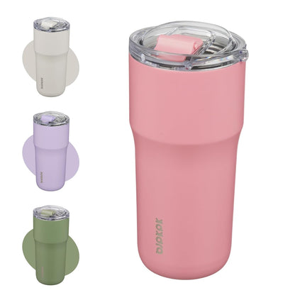24 oz Coffee Tumbler, Insulated Stainless Steel Travel Cup | Double Wall Vacuum, Leak Proof Lid, Keeps Hot/Cold/Iced, BPA Free, Dishwasher Safe, Cupholder, Lavender