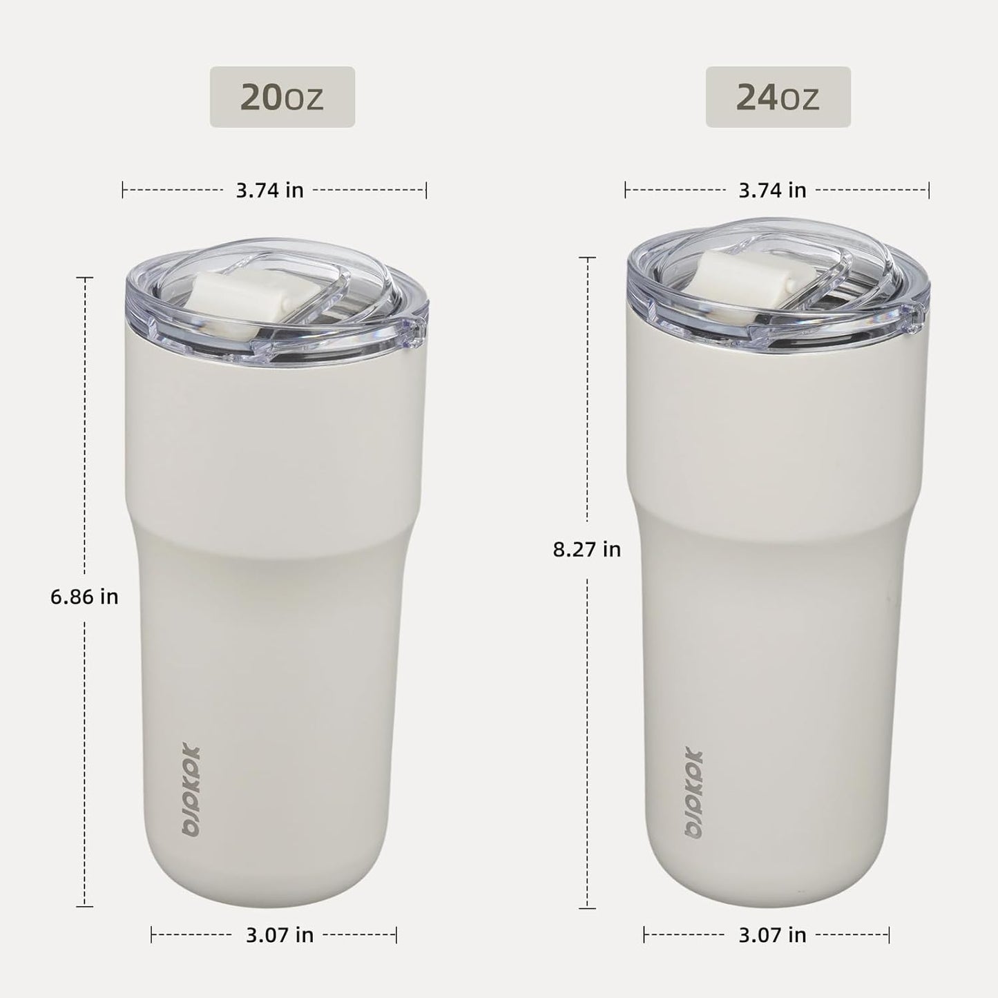 24 oz Coffee Tumbler, Insulated Stainless Steel Travel Cup | Double Wall Vacuum, Leak Proof Lid, Keeps Hot/Cold/Iced, BPA Free, Dishwasher Safe, Cupholder, Lavender